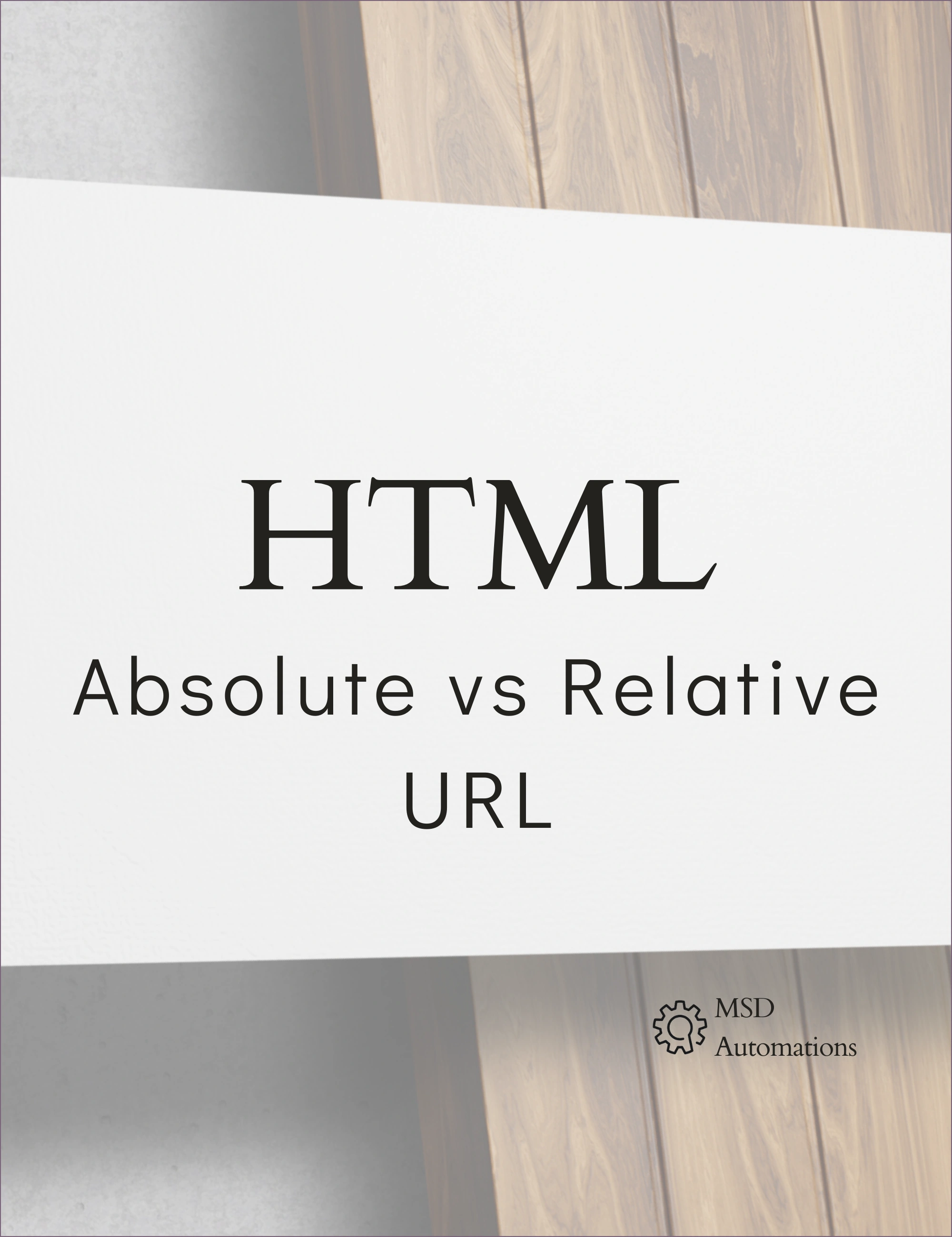 Absolute vs Relative URL