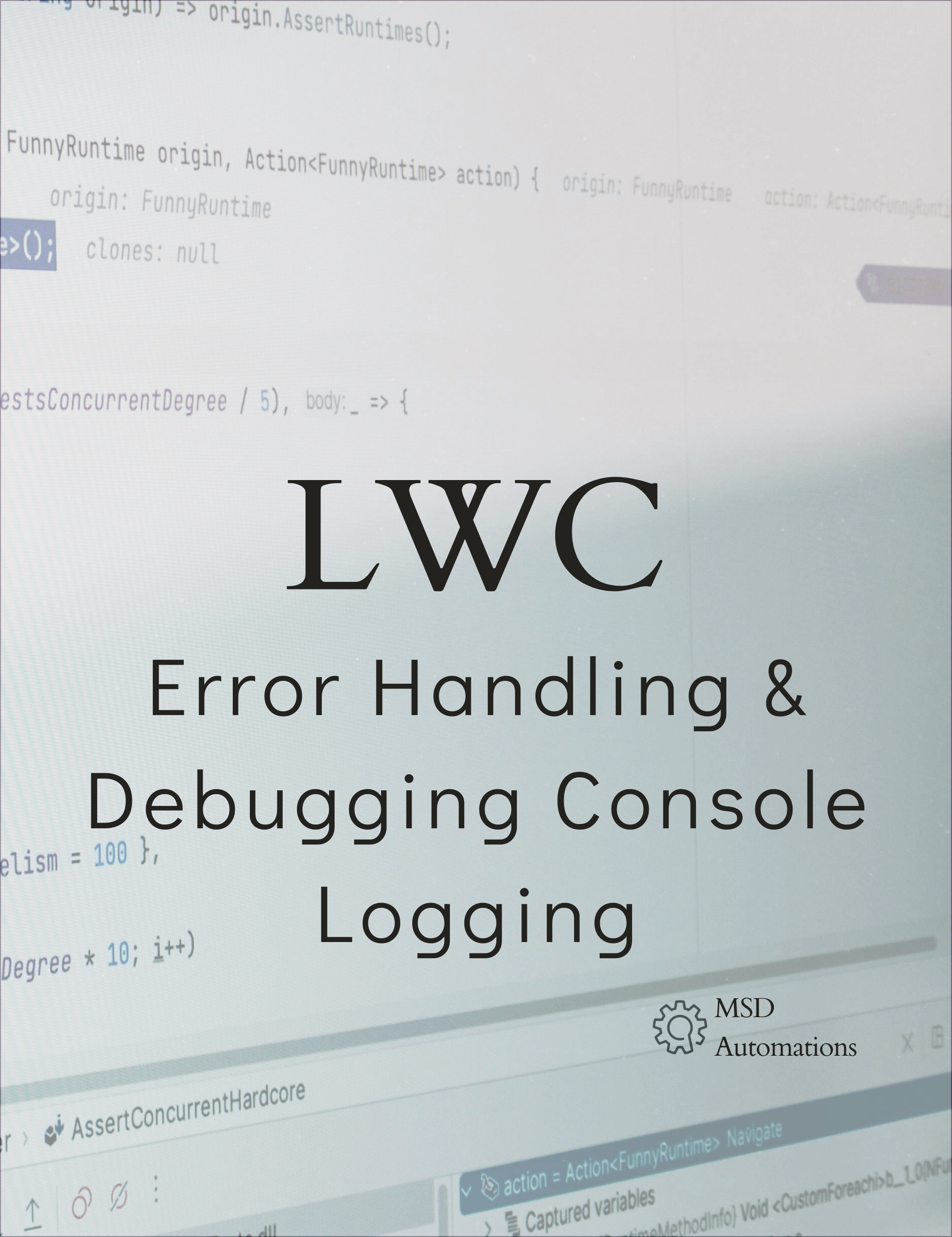 Error Handling &amp; Debugging Console Logging