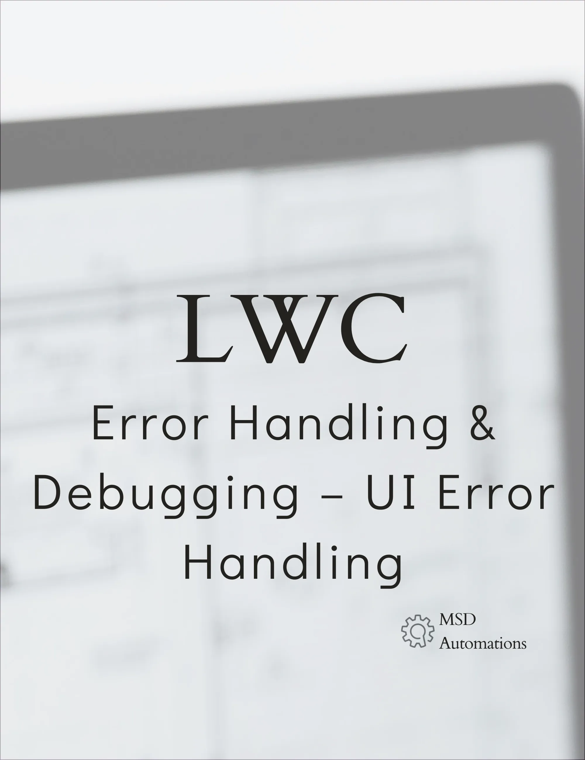 Error Handling &amp; Debugging – UI Error Handling