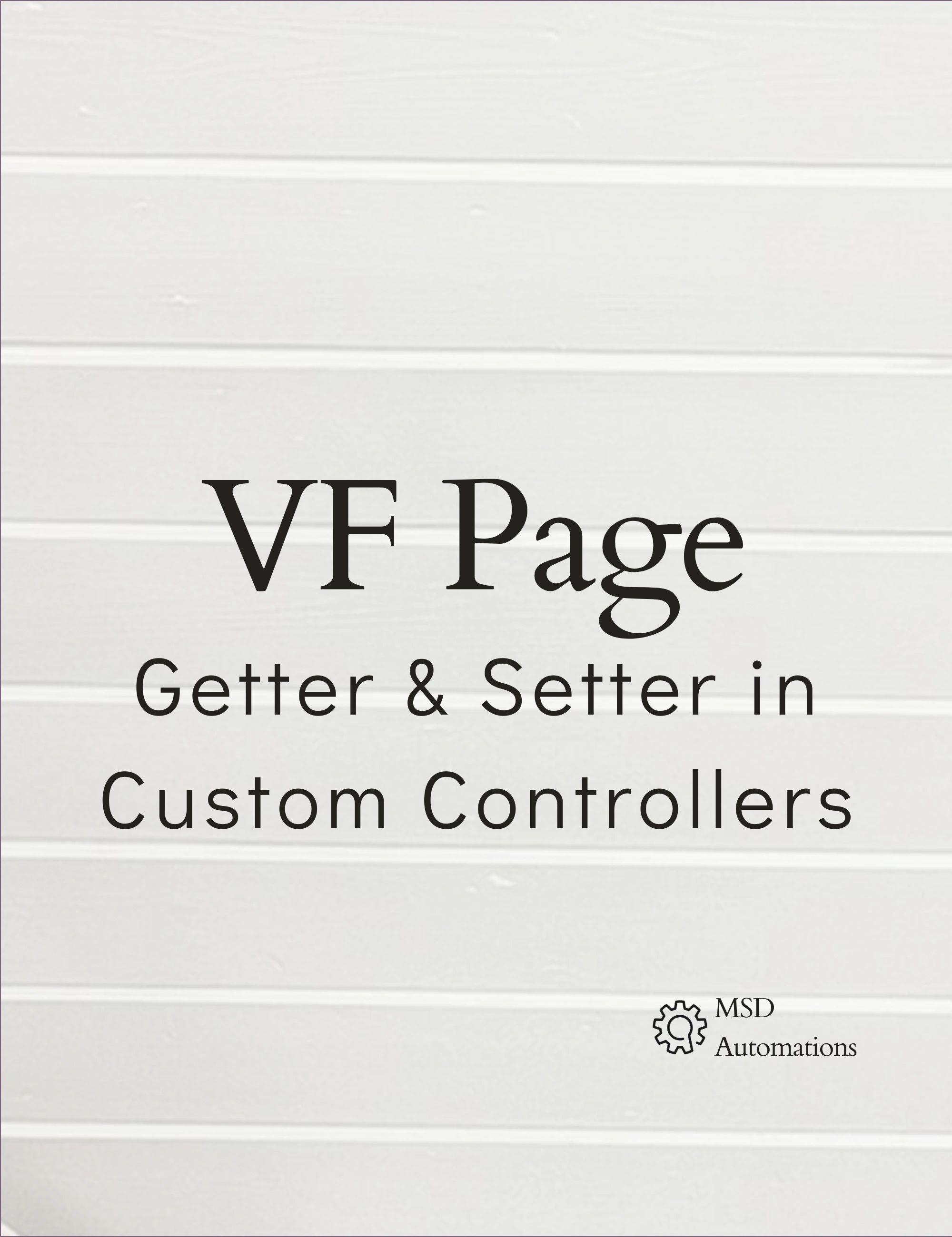 Getter &amp; Setter in Custom Controllers