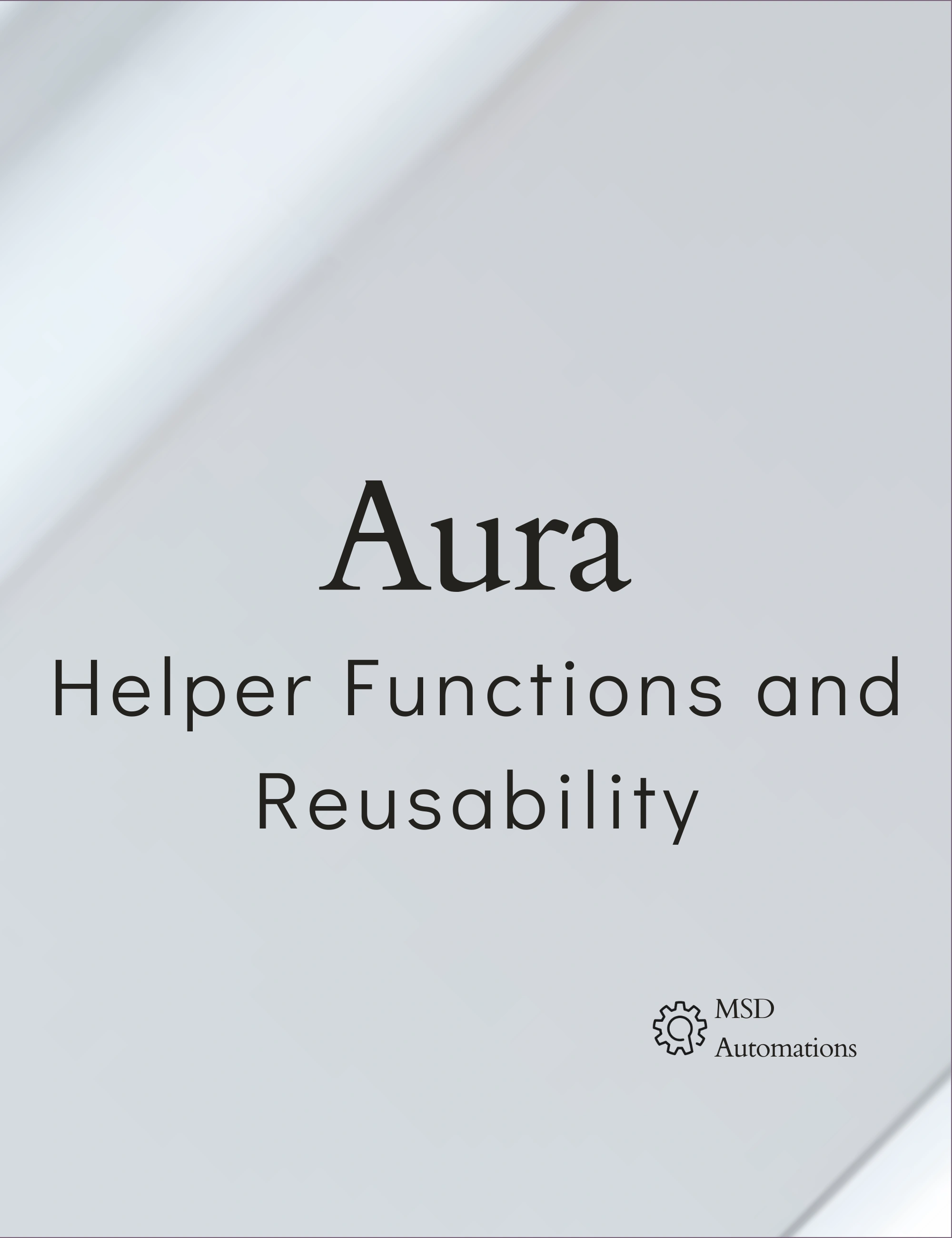 Helper Functions and Reusability