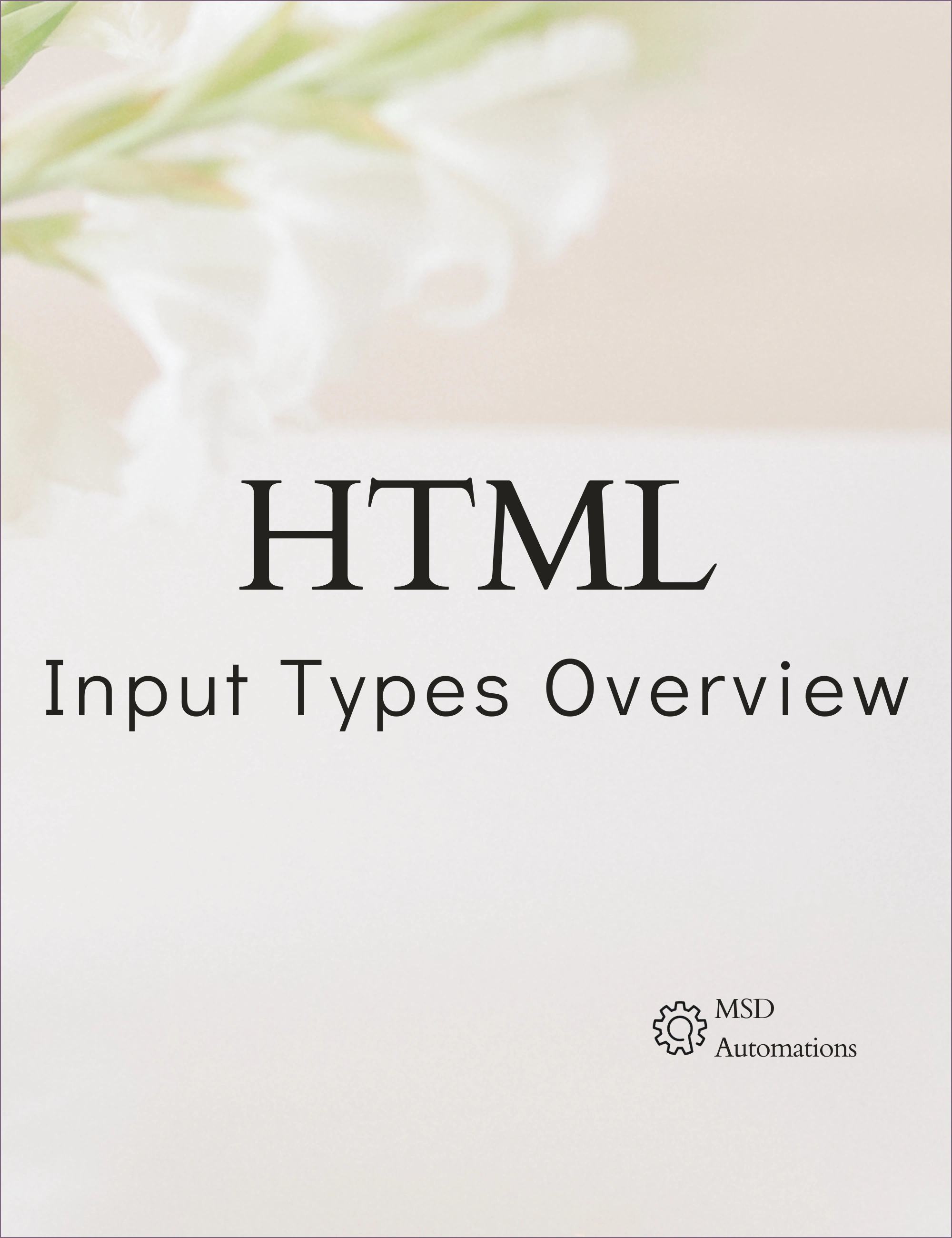 Input Types Overview
