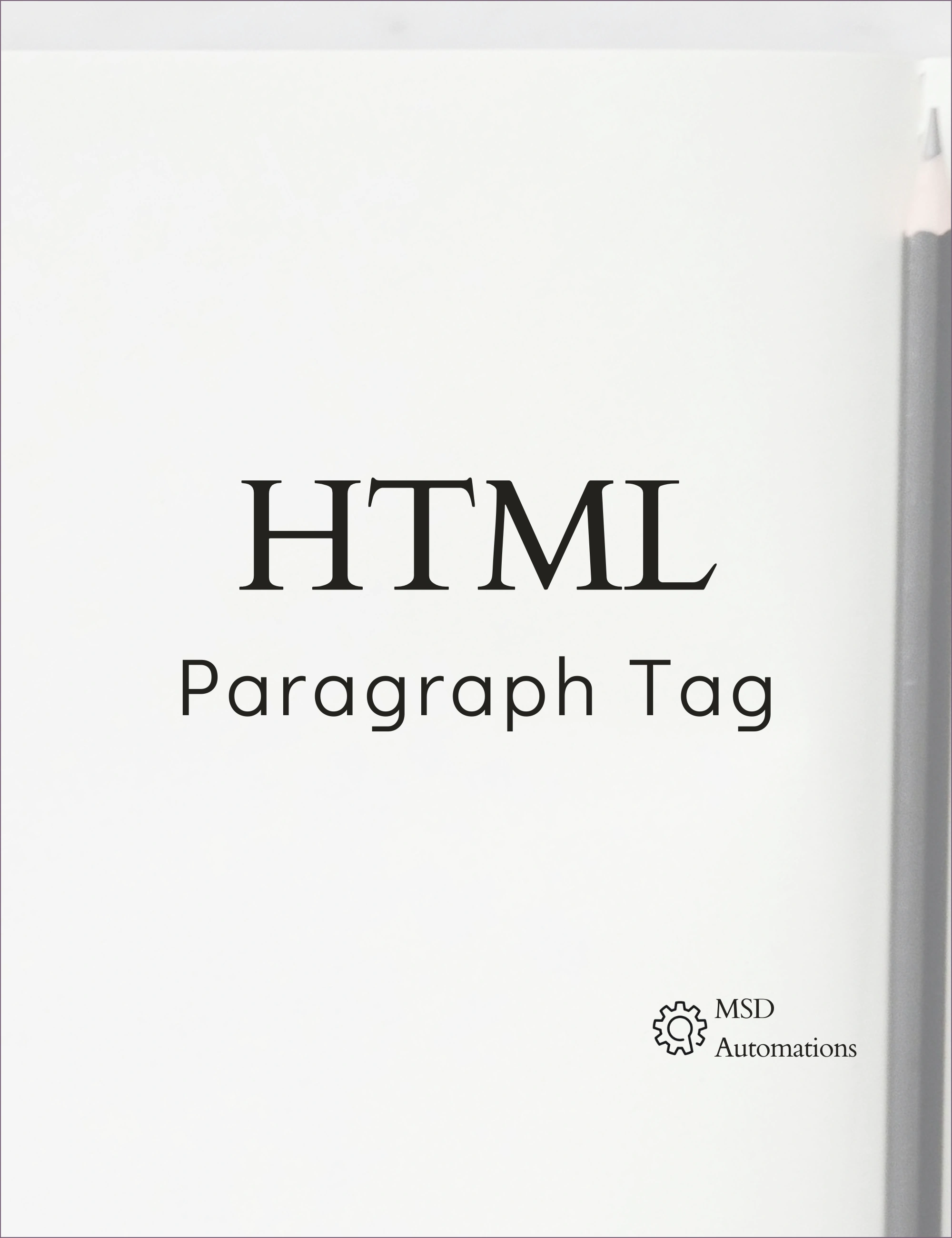 Paragraph Tag