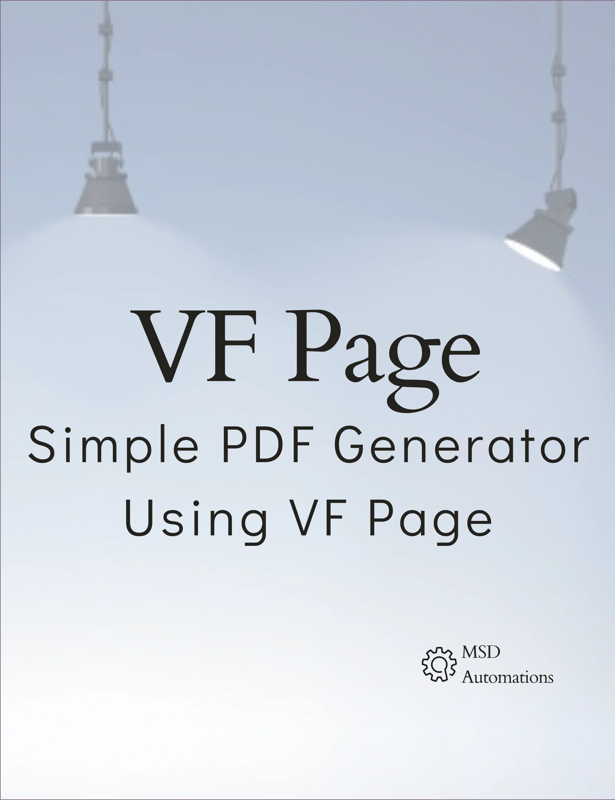 Simple PDF Generator Using VF Page