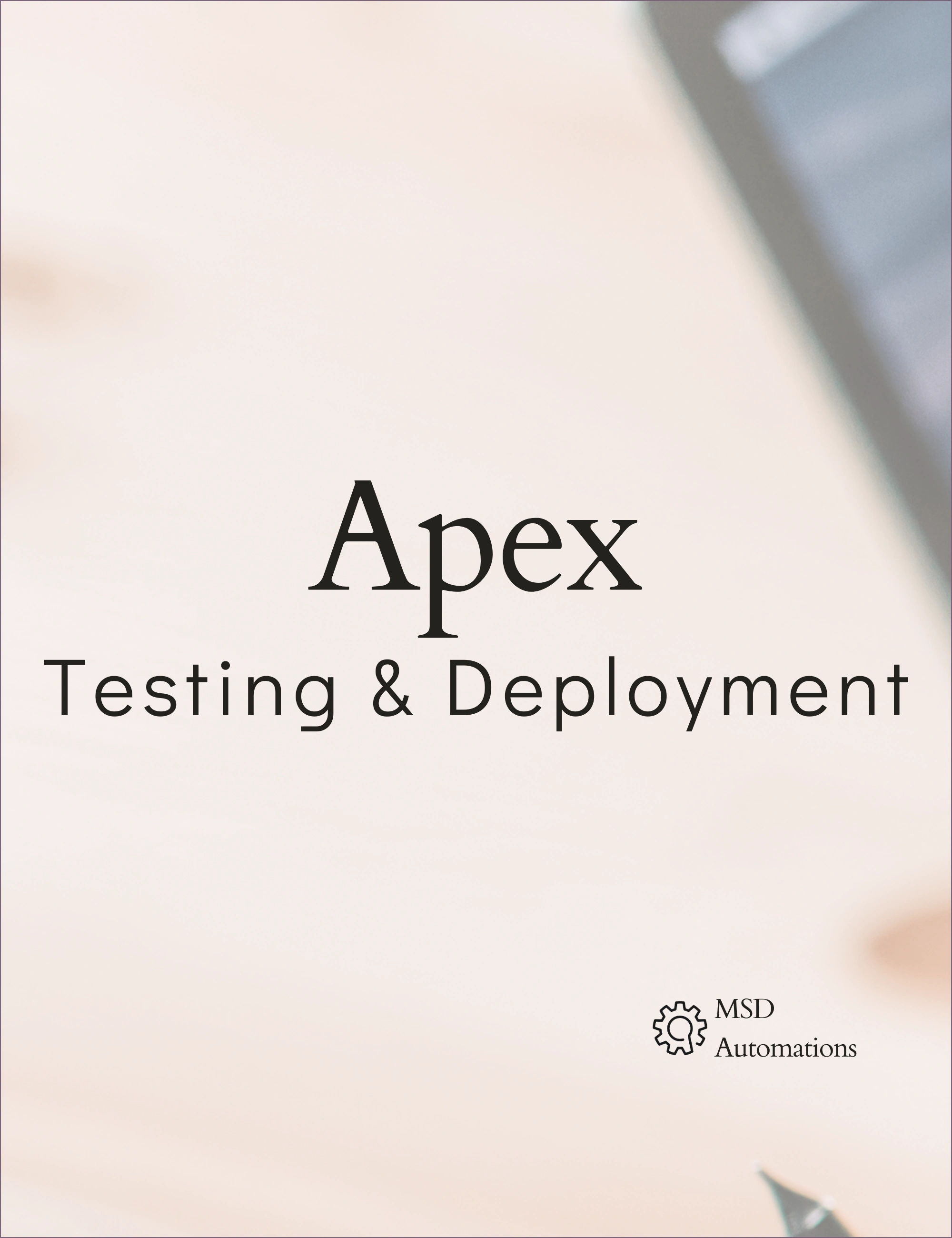 Testing &amp; Deployment