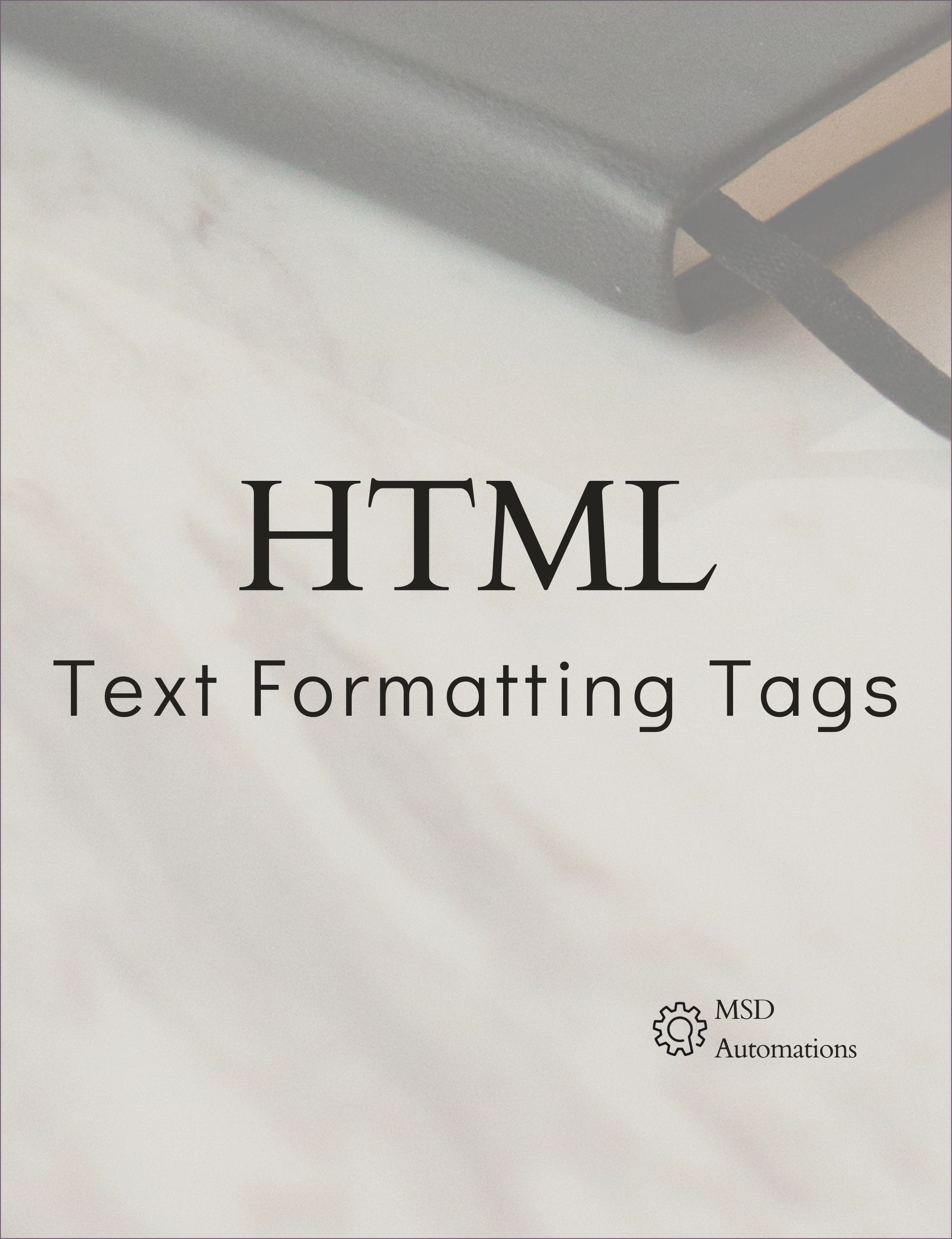 Text Formatting Tags